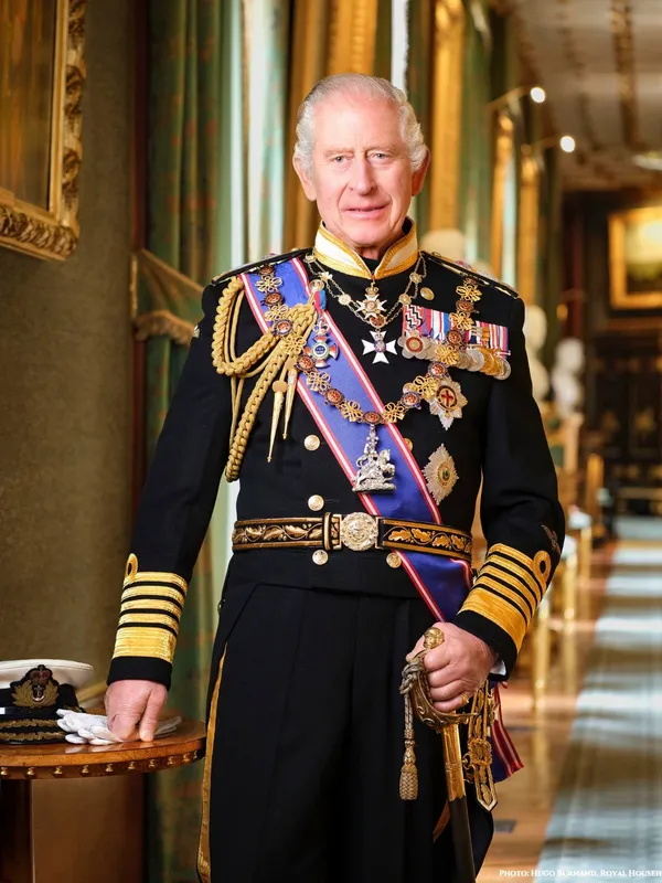 Portrait roi Charles III uniforme Amiral